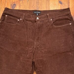 Lucky Brand Men's Rich Brown Corduroy Trousers